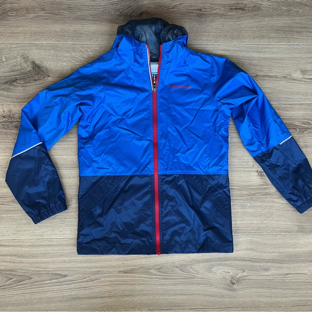 Columbia Rain Jacket Blue Red